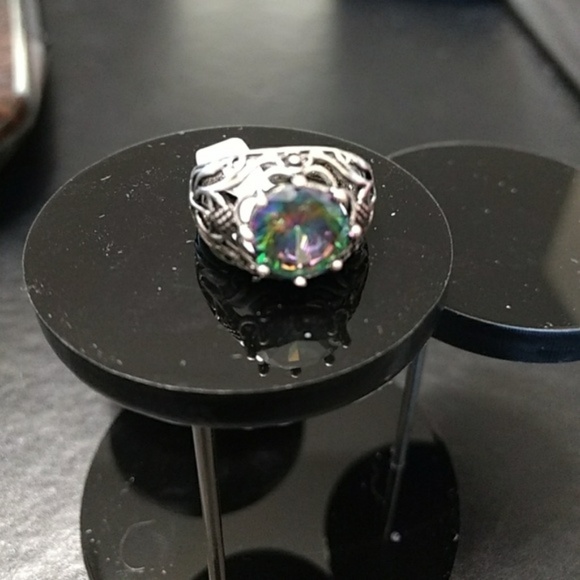 Jewelry - ** Mystic rainbow topaz sterling silver ring